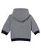 Wattiertes gestreiftes baby-kapuzenSweatshirt jungen blau SMOKING/weiss MARSHMALLOW