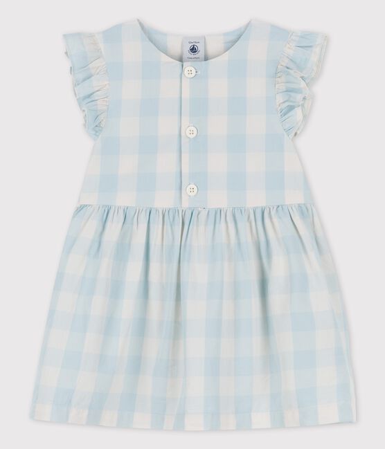Baby-Kleid aus Popeline mit Vichy-Karos BOLDAIR/ MARSHMALLOW