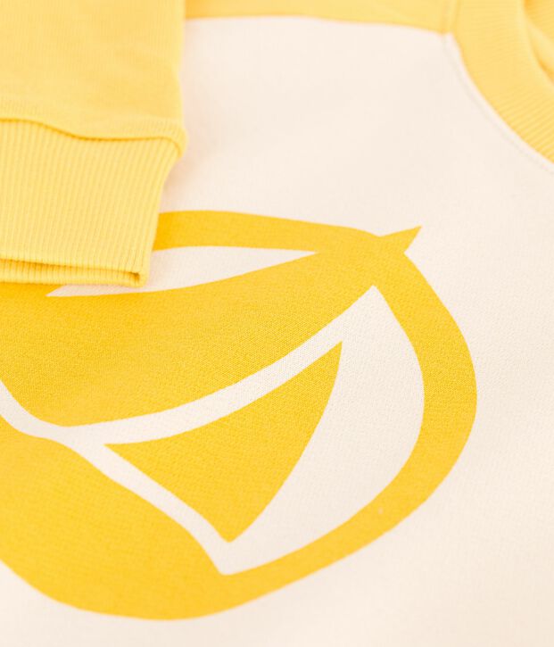 Kinder Unisex-Sweatshirt aus Baumwolle gelb/vielfarbig