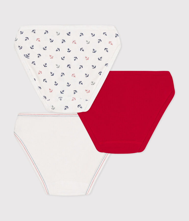 3er-Set Slips f&uuml;r M&auml;dchen aus Baumwolle vielfarbig