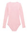 damen-body aus baumwoll/wollgemisch rosa CHEEK/weiss MARSHMALLOW