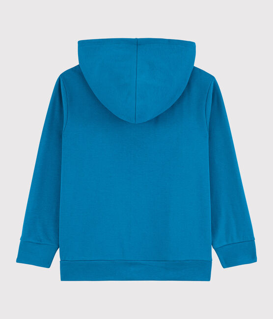 Kinder-Kapuzenshirt mit Reißverschluss aus Baumwolle für Jungen blau MYKONOS