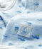 Baby-Bodyjama aus Doppeljersey blau FRAICHEUR/weiss MULTICO