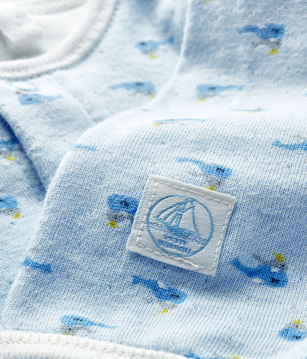 Baby-Bodyjama aus Doppeljersey blau/vielfarbig