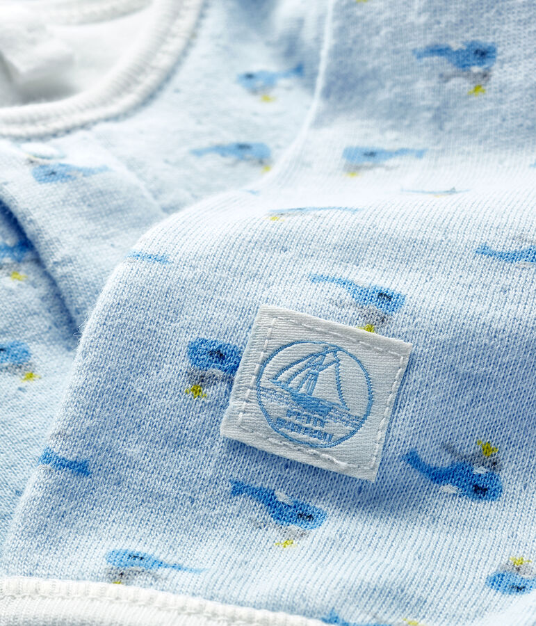 Baby-Bodyjama aus Doppeljersey blau/vielfarbig