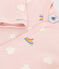 Strampler aus aufgerautem Molton mit Sternchen und Herzen rosa SALINE/weiss MULTICO
