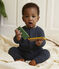 Zweiteiliges Baby-Set aus gesteppter Baumwolle blau SMOKING