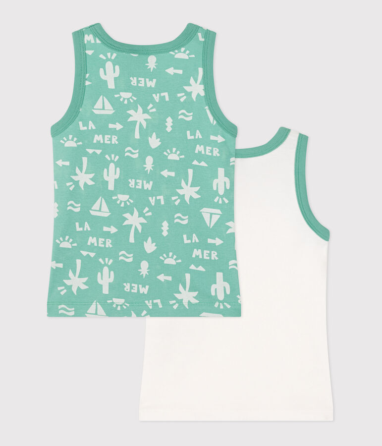 2er-Set Kinder-Unterhemden aus bedruckter Baumwolle variante 1