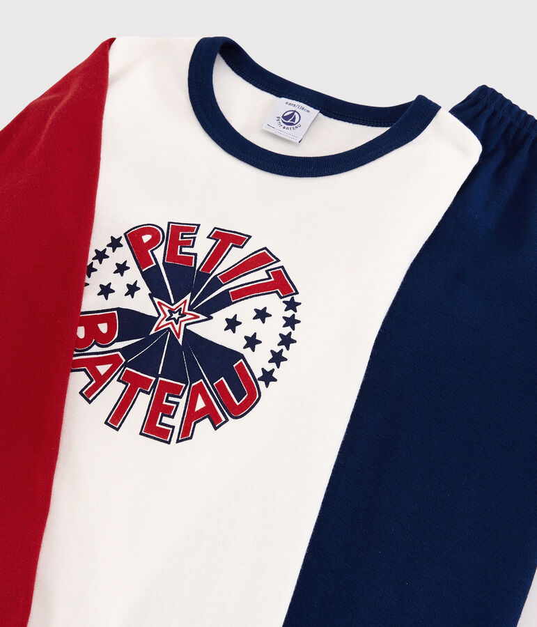 Kinderpyjama aus Baumwolle f&uuml;r Jungen blau/vielfarbig