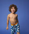 Kinder-Badeshorts aus recyceltem Material für Jungen blau MYKONOS/naturfarben MULTICO