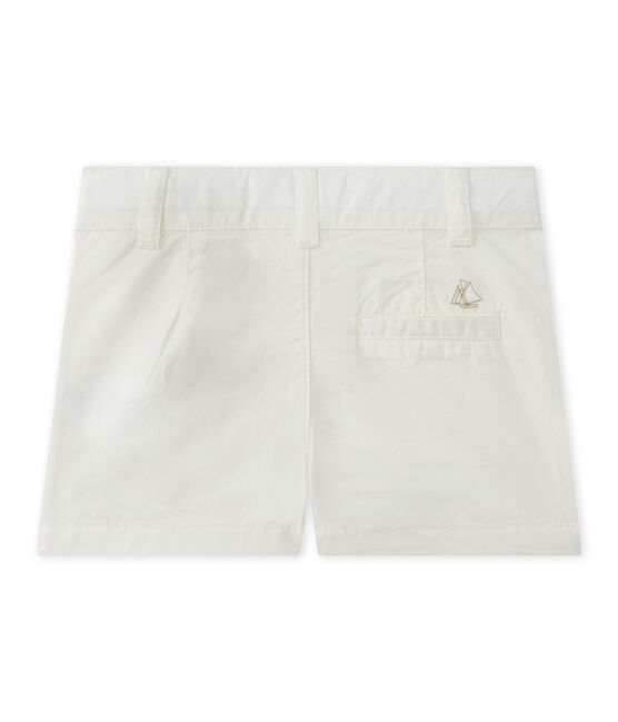 Baby-Jungen-Shorts aus Baumwolle weiss MARSHMALLOW