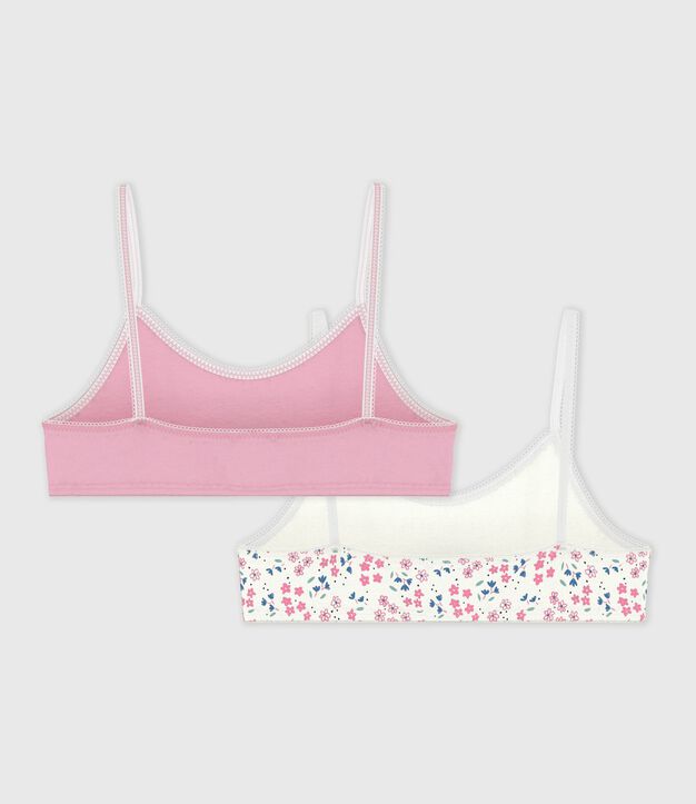 Set Kinder-Bustiers aus Baumwolle mit Blumenmuster vielfarbig