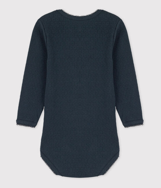Langärmeliger Baby-Body aus Ajour-Strick DUCKY