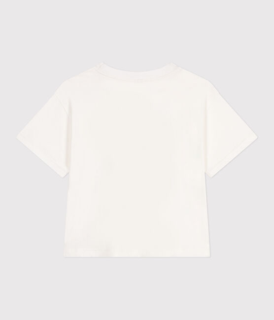 Damen-T-Shirt LE BOXY aus Baumwolle weiss MARSHMALLOW