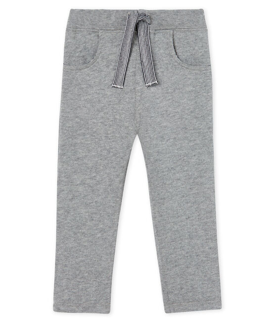 Baby-Hose aus warmem Molton für Jungen grau SUBWAY CHINE