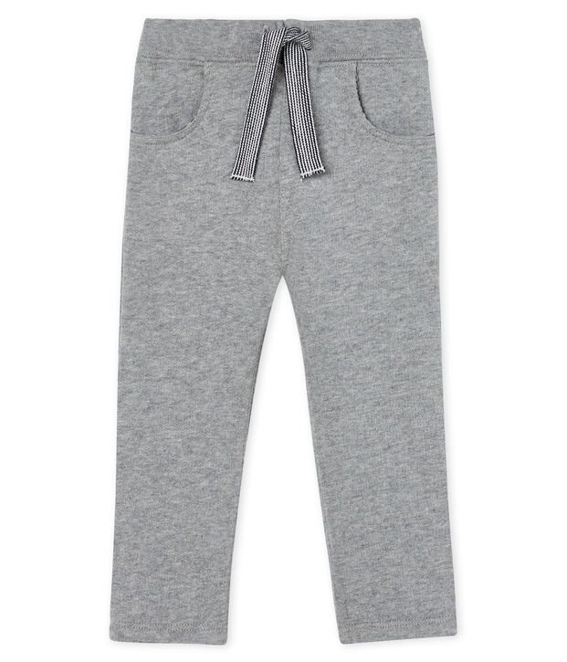 Baby-Hose aus warmem Molton f&uuml;r Jungen grau