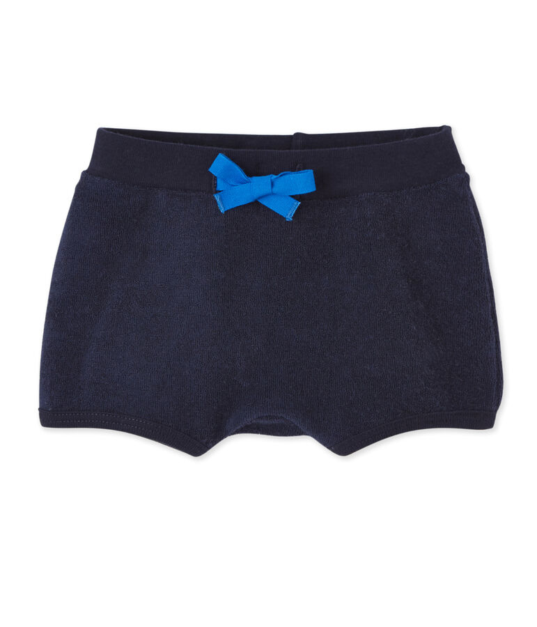Short b&eacute;b&eacute; gar&ccedil;on en bouclette &eacute;ponge blau