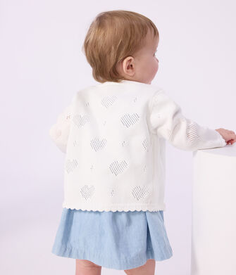Baby-Cardigan aus Baumwolle mit Herzmotiv