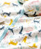 Baby-Schlaf-Set aus Baumwolle und Lyocell mit Katzen-Motiv weiss MARSHMALLOW/weiss MULTICO