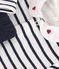 Baby-Kleid und Leggings aus Baumwolle weiss MARSHMALLOW/blau SMOKING