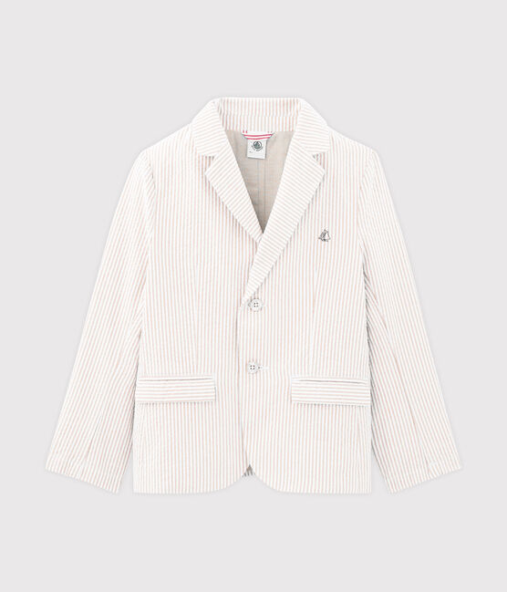 Kinderjacke für Jungen beige BEIGE/weiss MARSHMALLOW