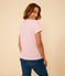 Damen-T-Shirt Le Droit aus Baumwolle, mit Rundhalsausschnitt und Streifen AVALANCHE/ SHOCKING