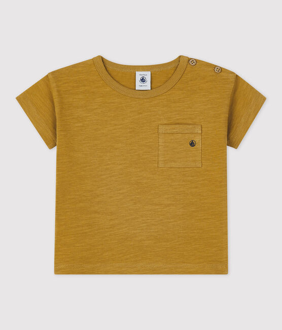 Einfarbiges kurzärmeliges T-Shirt aus Jersey gelb ISTRE