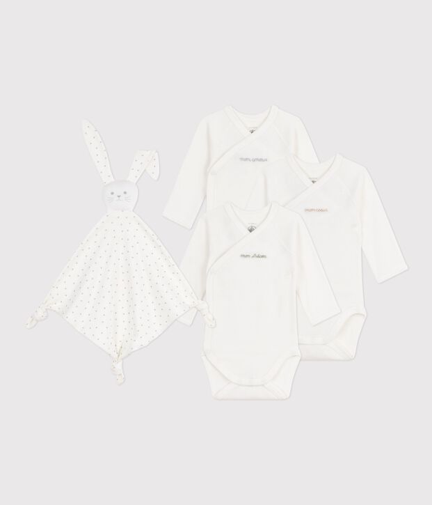 Newborn-Geschenkset aus bestickter Baumwolle vielfarbig