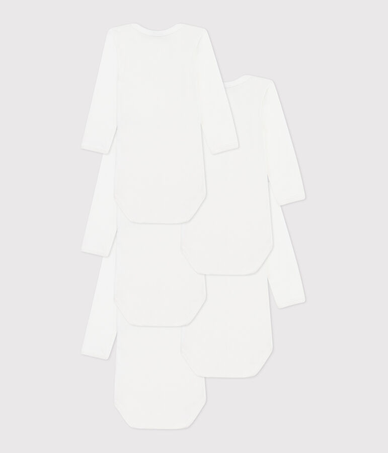 5er-Set lang&auml;rmelige Baby-Bodys aus Baumwolle mit Wochentagen vielfarbig