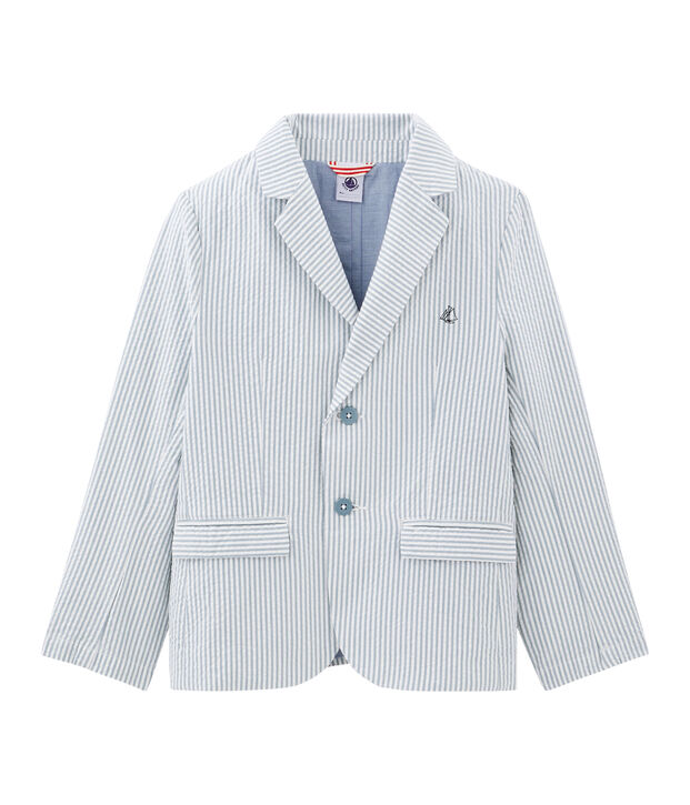 Kinderjacke Jungen blau/weiss