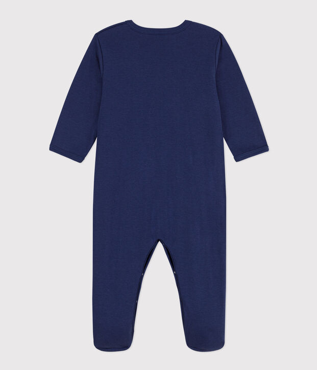 Blauer Strampler aus Baumwolle blau