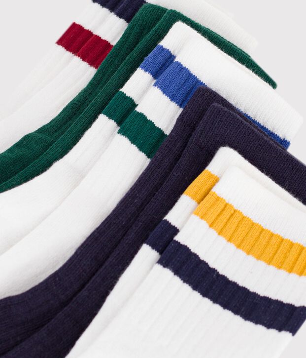 5er-Set Kinder-Socken aus einfarbiger Baumwolle vielfarbig