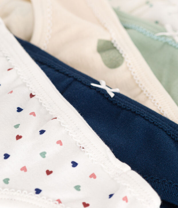 5er-Set-Slips aus Baumwolle f&uuml;r M&auml;dchen vielfarbig