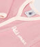 Strampler aus einfarbiger Baumwolle rosa CHARME