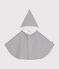 Gestreiftes Baby-Cape aus Baumwolle weiss MARSHMALLOW/blau SMOKING