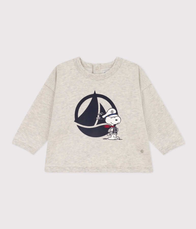 Sweatshirt Petit Bateau X Snoopy aus Molton f&uuml;r Babys grau