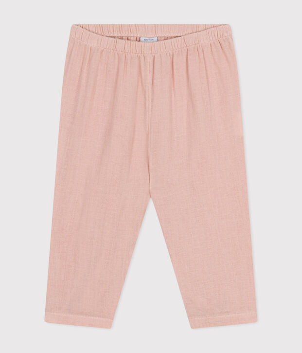 Baby-Hose aus Musselin-Stoff rosa