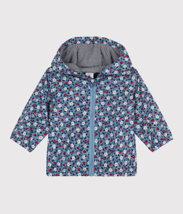 Baby-Windjacke aus recyceltem Polyester blau/vielfarbig
