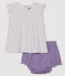Zweiteiliges Baby-Set für Mädchen violett REAL/weiss MARSHMALLOW