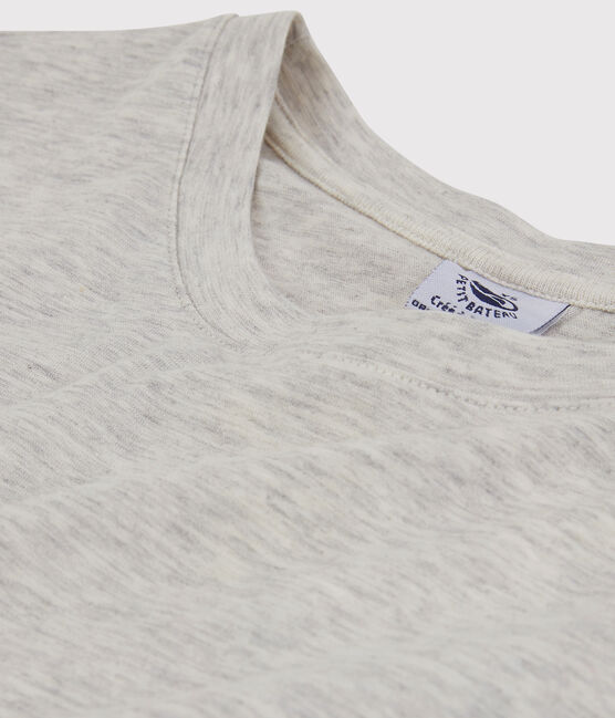 GERADES T-Shirt mit Rundhalsausschnitt aus Bio-Baumwolle Damen grau BELUGA CHINE