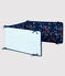 Baby-Bettumrandung mit Dschungel-Druck aus Rippstrick blau MEDIEVAL/weiss MULTICO