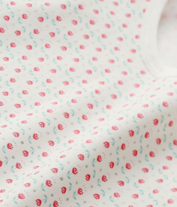 Bedruckter M&auml;dchen-Schlafanzug weiss/vielfarbig