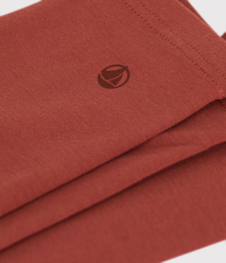 Kinder-Leggings aus Jersey-Elastan f&uuml;r M&auml;dchen braun FAMEUX