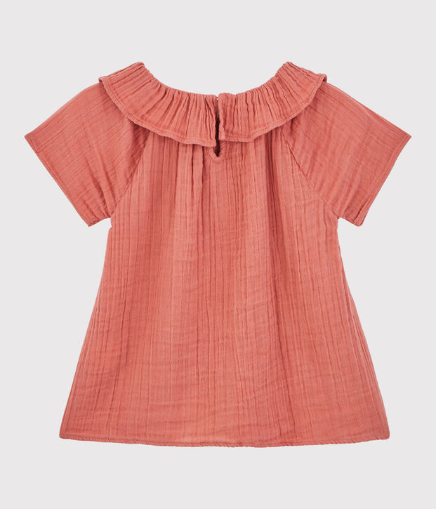 Kinder-Bluse aus Musselin-Stoff f&uuml;r M&auml;dchen rosa