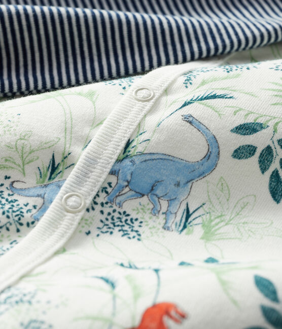 Duo Baby-Kurzoveralls für Jungen aus Rippstrick variante 1
