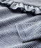 Baby-Bluse aus Wolle und Baumwolle blau MEDIEVAL/weiss MARSHMALLOW