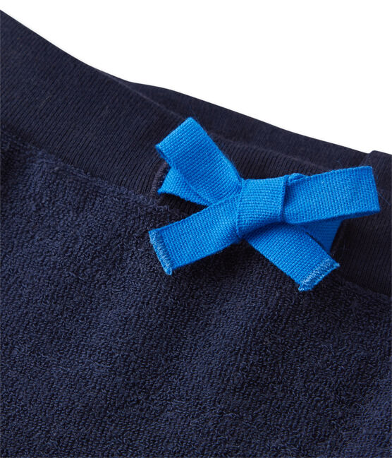 Short bébé garçon en bouclette éponge blau SMOKING