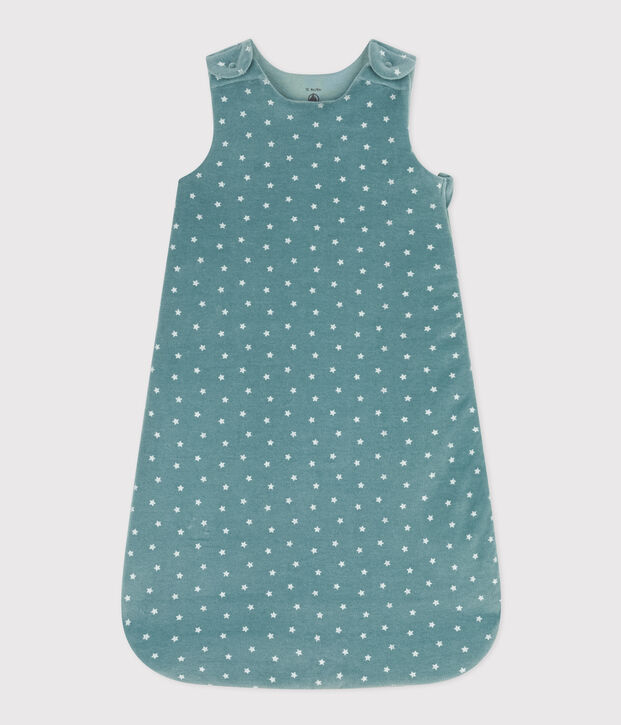 Babyschlafsack aus Nicki TOG 2 gr&uuml;n/weiss