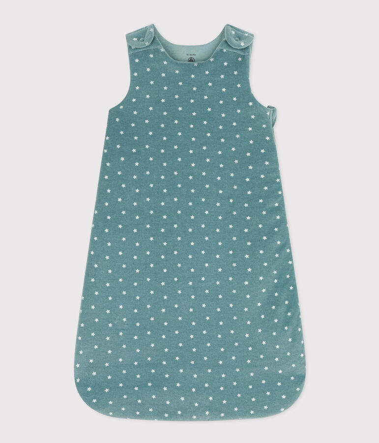 Babyschlafsack aus Nicki TOG 2 gr&uuml;n/weiss