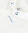 Baby-Body mit besticktem Kragen und Schriftzug an der Brust MARSHMALLOW/ ADRIATIC